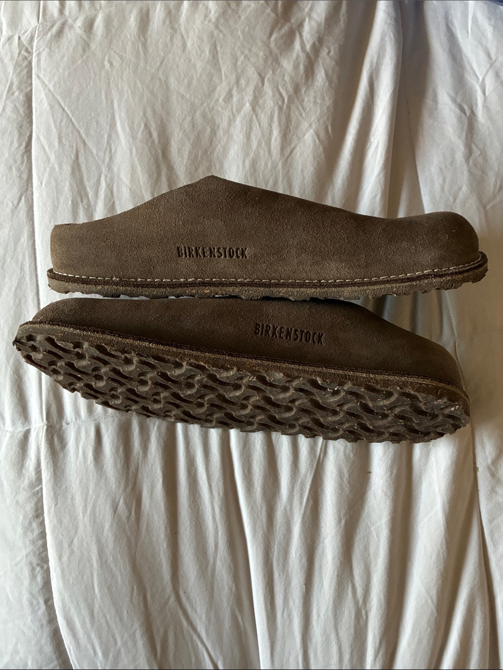 Birkenstock Brown Suede Clogs - Picture 4 of 4